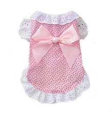 Load image into Gallery viewer, Sweet Pet Cat Clothes Lace Shirt for Cat Puppy Small Dog Spring and Summer Cute Bowknot Kitten Princess Coat Apparel XS S M L XL