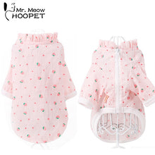 Load image into Gallery viewer, Hoopet Pet Cat Clothes Pink Strawberry Sunscreen Clothes Summer Pet Costume Kitten Coats Jackets  Clothes for Cats