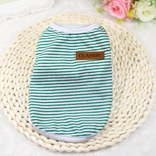 Load image into Gallery viewer, Summer Cat Clothes Cotton Striped Vest Pet Cats T Shirt Clothing For Cat Outfit Shirt Pet Clothes Cute Kitten Puppy Costume 25S2
