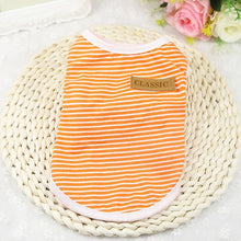 Load image into Gallery viewer, Summer Cat Clothes Cotton Striped Vest Pet Cats T Shirt Clothing For Cat Outfit Shirt Pet Clothes Cute Kitten Puppy Costume 25S2