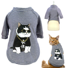 Load image into Gallery viewer, Fashion Cat Clothes Pet Dog Clothes For Small Dogs Cats Soft Cotton Summer Kitten Puppy Clothing Vest Stripe Dog T-shirt Shirts