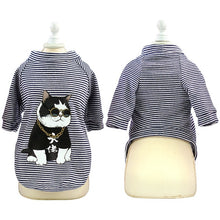 Load image into Gallery viewer, Fashion Cat Clothes Pet Dog Clothes For Small Dogs Cats Soft Cotton Summer Kitten Puppy Clothing Vest Stripe Dog T-shirt Shirts