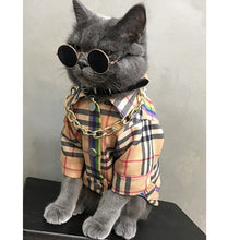 Load image into Gallery viewer, cat clothes  disfraces para mascotas  cute clothes  plaid pet clothes  pet costume  chihuahua sweaters 50MYF050